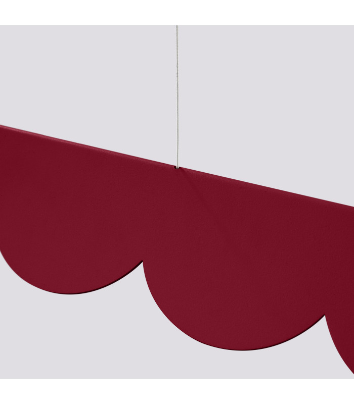 Biscuit 130cm LED Bar Pendant Ceiling Light Burgundy 3000K-6