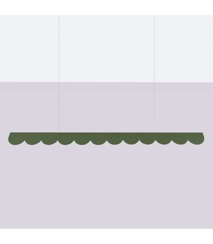 Biscuit 130cm LED Bar Pendant Ceiling Light Olive Green 3000K-9
