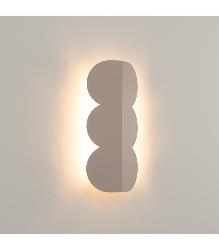 Biscuit Flush Wall Lamp Taupe 2x G9-3