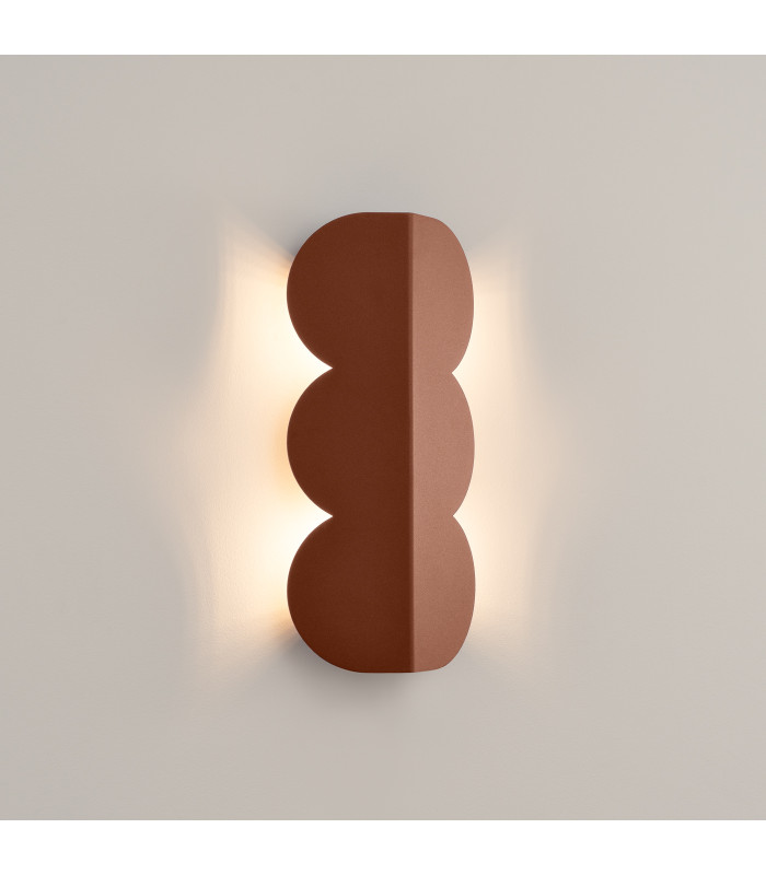 Biscuit Flush Wall Lamp Mocha 2x G9-3