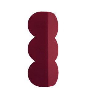 Biscuit Flush Wall Lamp Burgundy 2x G9-1