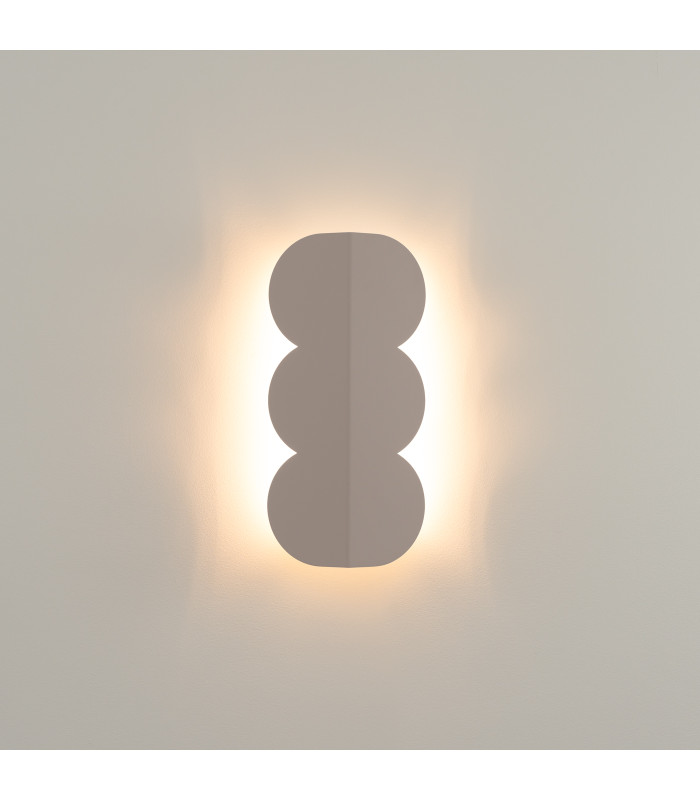 Biscuit Flush Wall Lamp Taupe 2x G9-7