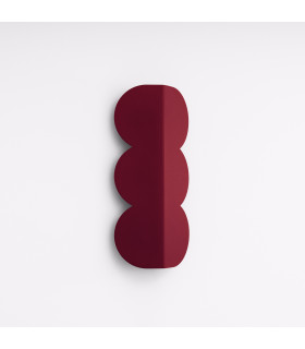Biscuit Flush Wall Lamp Burgundy 2x G9-2