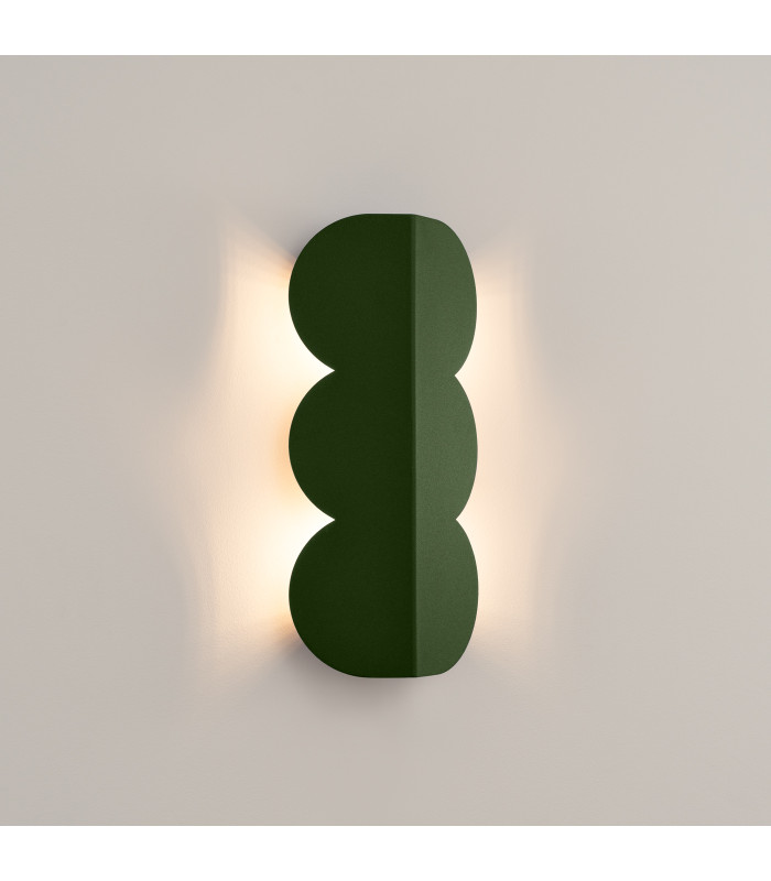 Biscuit Flush Wall Lamp Olive Green 2x G9-3