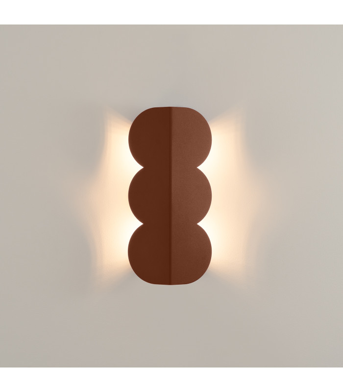 Biscuit Flush Wall Lamp Mocha 2x G9-7