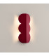Biscuit Flush Wall Lamp Burgundy 2x G9-3