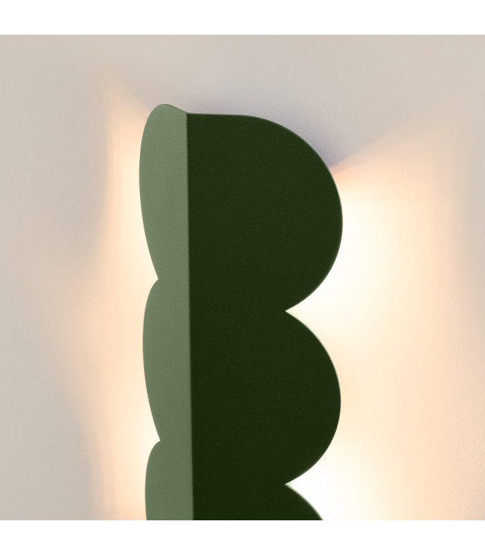 Biscuit Flush Wall Lamp Olive Green 2x G9-4