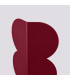 Biscuit Flush Wall Lamp Burgundy 2x G9-5