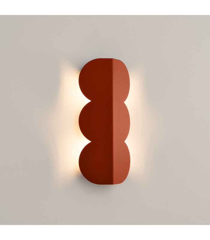 Biscuit Flush Wall Lamp Brick Red 2x G9-3