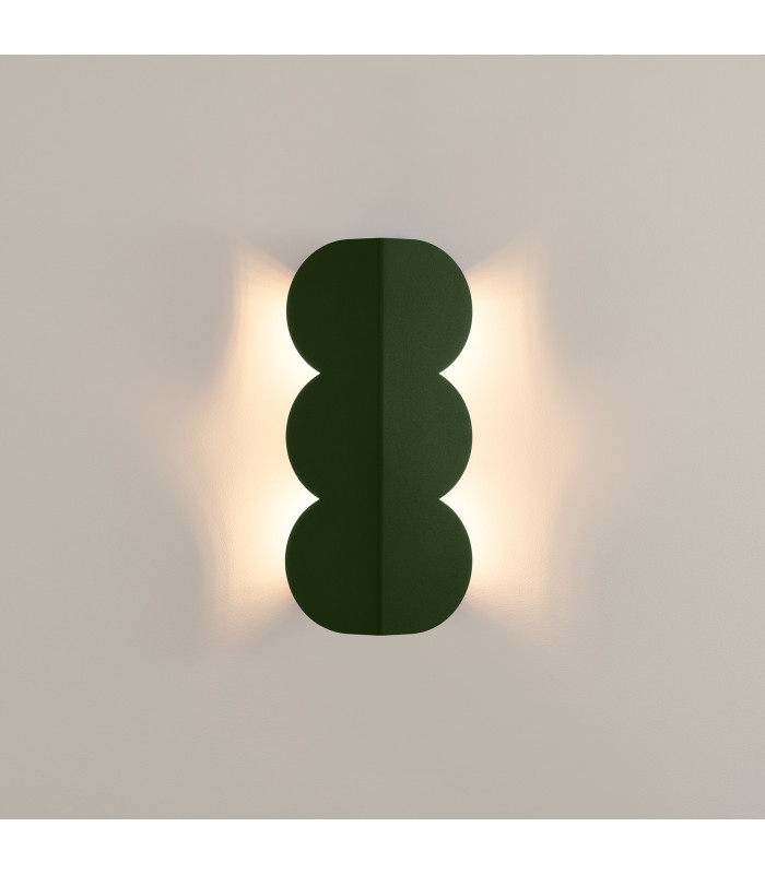 Biscuit Flush Wall Lamp Olive Green 2x G9-7