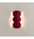 Biscuit Flush Wall Lamp Burgundy 2x G9-7