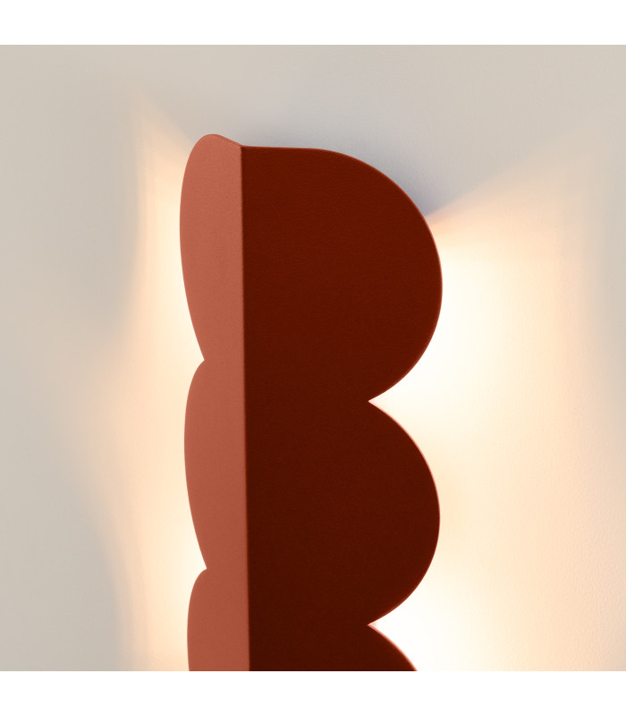Biscuit Flush Wall Lamp Brick Red 2x G9-4
