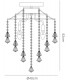 Semi Flush Ceiling 4 Light E14 French Gold, Crystal - 3