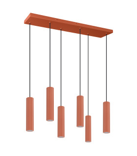 Ivar LED Cluster Pendant Ceiling Light Red Ochre 3000K-1