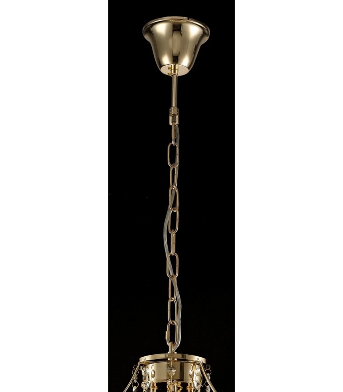 Ceiling Pendant 4 Light E14 French Gold, Crystal - 4