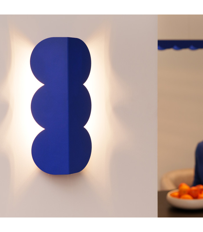 Biscuit Flush Wall Lamp Ultramarine 2x G9-12
