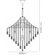 Ceiling Pendant 9 Light E14 French Gold, Crystal - 3