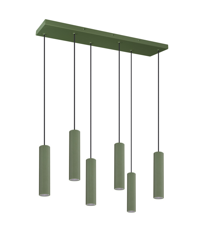 Ivar LED Cluster Pendant Ceiling Light Olive Green 4000K-1