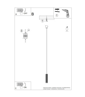 Ivar LED Slim Pendant Ceiling Light Red Ochre 4000K-3