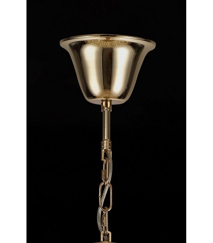 Ceiling Pendant 9 Light E14 French Gold, Crystal - 8