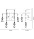 Wall Lamp Switched 2 Light E14 French Gold, Crystal - 3