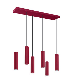 Ivar LED Cluster Pendant Ceiling Light Burgundy 4000K-1