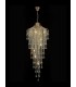Tall Ceiling Pendant 9 Light E14 French Gold, Crystal - 2