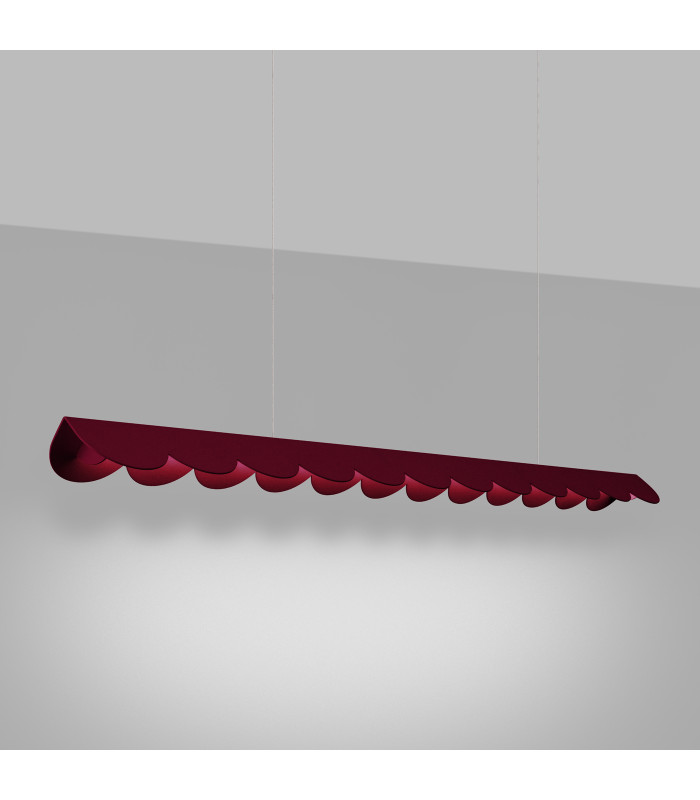 Biscuit 130cm LED Bar Pendant Ceiling Light Burgundy 4000K-3