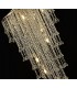 Tall Ceiling Pendant 9 Light E14 French Gold, Crystal - 5