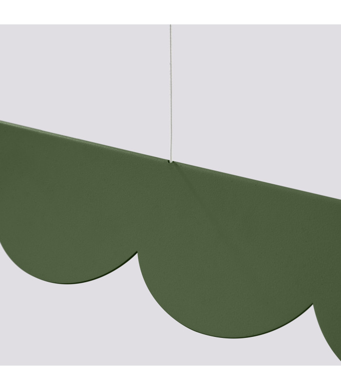 Biscuit 130cm LED Bar Pendant Ceiling Light Olive Green 4000K-6