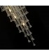 Tall Ceiling Pendant 9 Light E14 French Gold, Crystal - 6