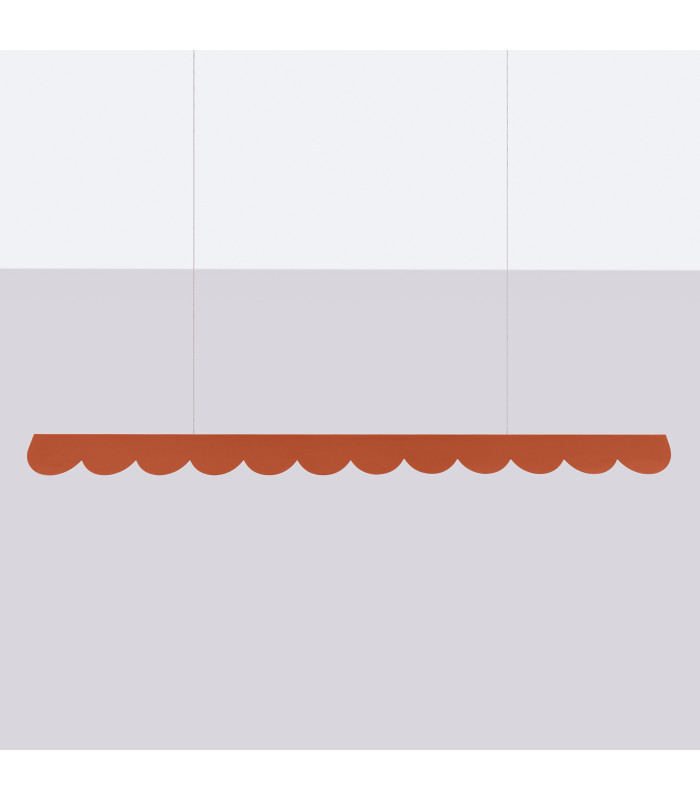 Biscuit 130cm LED Bar Pendant Ceiling Light Red Ochre 4000K-9