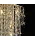 Tall Ceiling Pendant 9 Light E14 French Gold, Crystal - 7