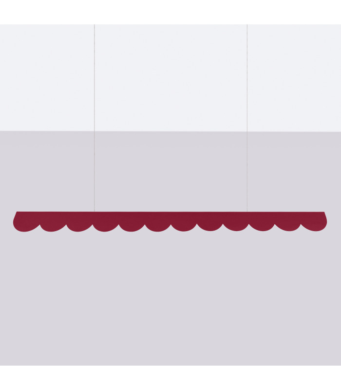 Biscuit 130cm LED Bar Pendant Ceiling Light Burgundy 4000K-9