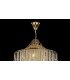 Tall Ceiling Pendant 15 Light E14 French Gold, Crystal - 4