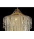 Tall Ceiling Pendant 15 Light E14 French Gold, Crystal - 5