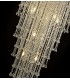 Tall Ceiling Pendant 15 Light E14 French Gold, Crystal - 6