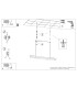Biscuit 100cm LED Bar Pendant Ceiling Light Black 3000K-3
