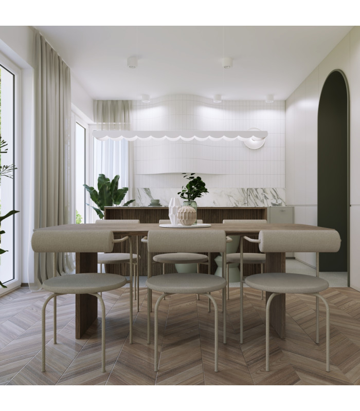 Biscuit 100cm LED Bar Pendant Ceiling Light Beige 4000K-5