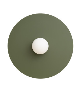 Ake Flush Wall Lamp Olive Green 1x G9-1