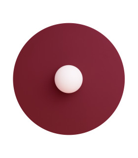 Ake Flush Wall Lamp Burgundy 1x G9-1