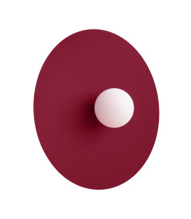 Ake Flush Wall Lamp Burgundy 1x G9-2