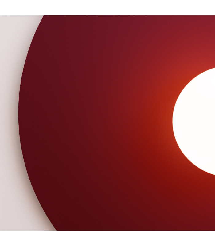 Ake Flush Wall Lamp Burgundy 1x G9-5