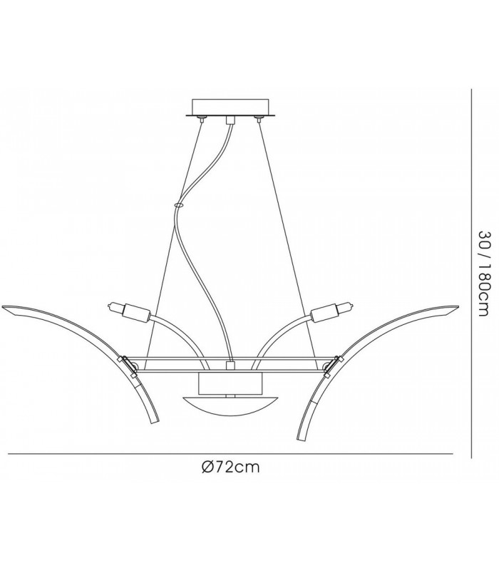 Ceiling Pendant 9 Light Polished Chrome - 3