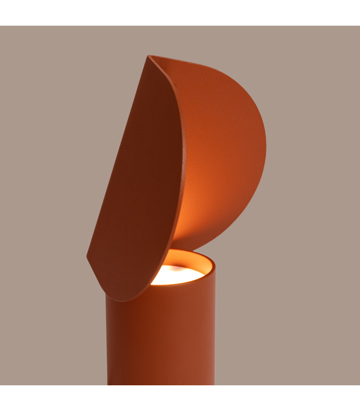Biscuit Integrated LED Table Lamp Red Ochre-5
