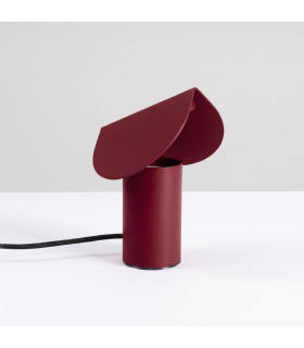 Biscuit Integrated LED Table Lamp Burgundy-2