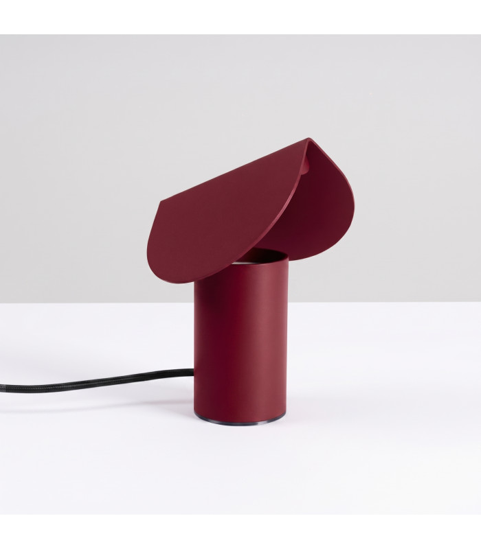 Biscuit Integrated LED Table Lamp Burgundy-2