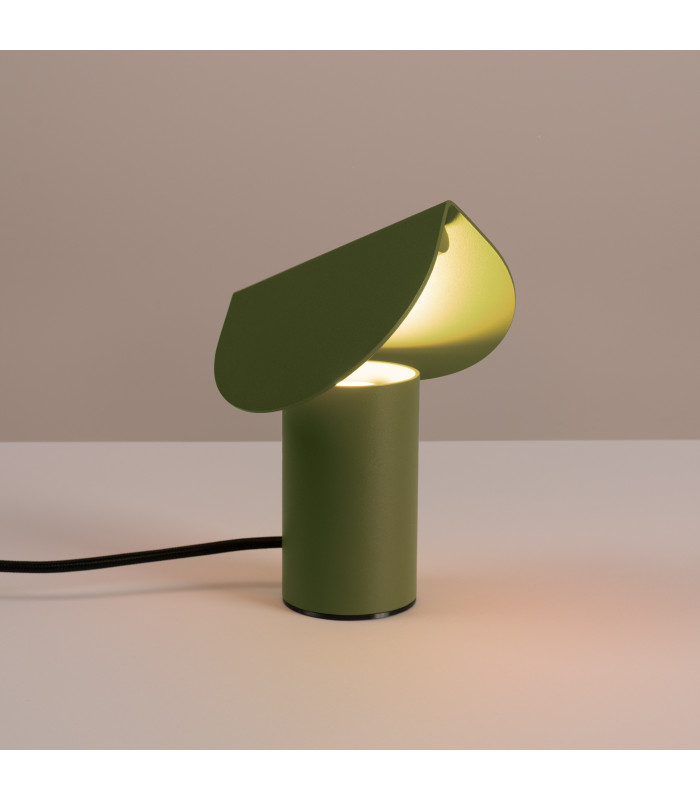 Biscuit Integrated LED Table Lamp Olive Green-3