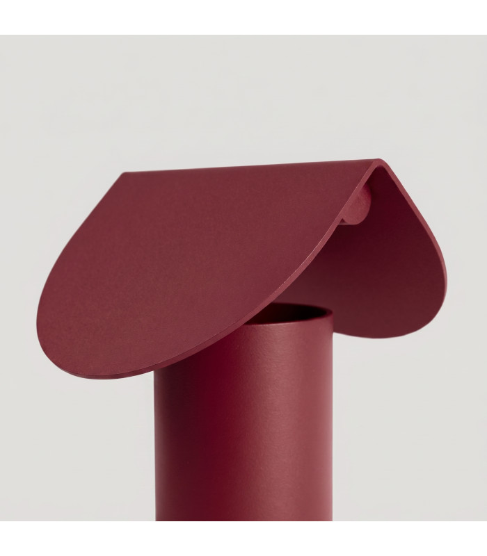 Biscuit Integrated LED Table Lamp Burgundy-4