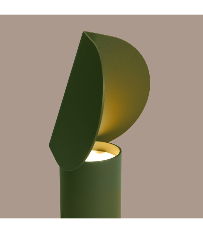Biscuit Integrated LED Table Lamp Olive Green-5